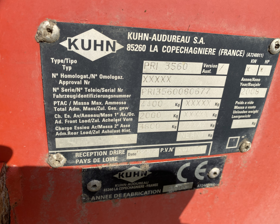 KUHN PRIMOR 3560 STRAW BLOWER